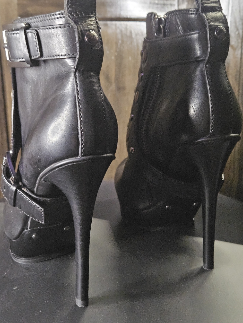 NWOT Michael Kors Black Studded Platform Stiletto Booties - Picture 7 of 16